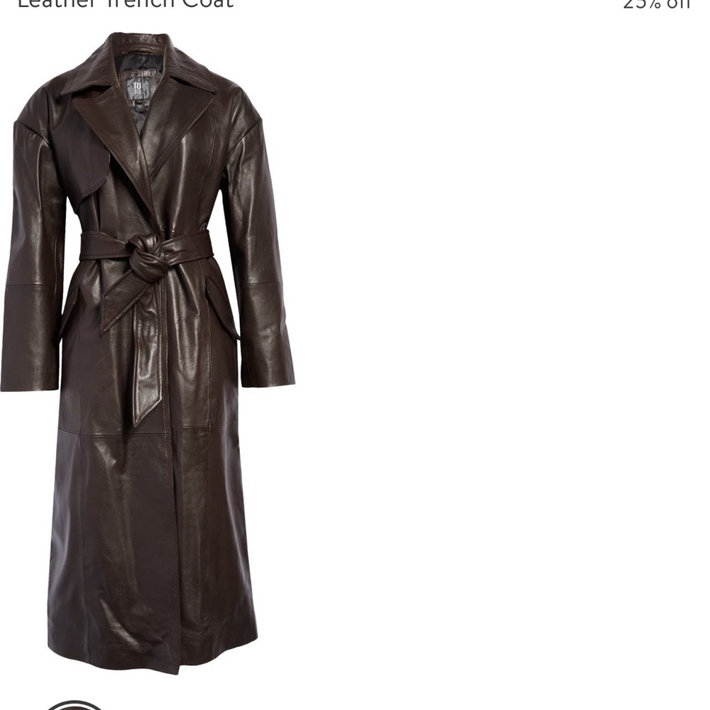 River island 100% leather trench coat 4